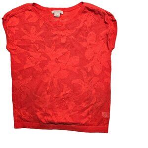 Liz Claiborne Sleeveless Bright‎ Pink Knit Top Size L Excellent Used Condition